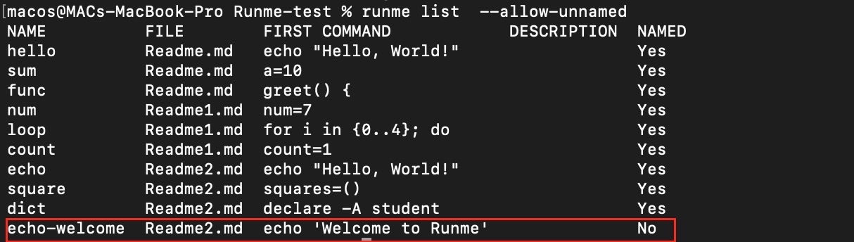 runme cli